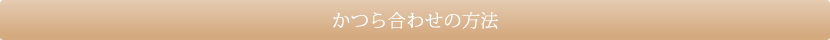 かつら合わせの方法